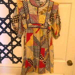 Darling patchwork mini dress from Hunter Bell- worn once!